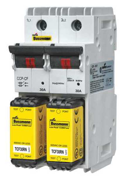 Finger-Safe Fuse Block with Disconnect Switch 2 Pole, CCP Series