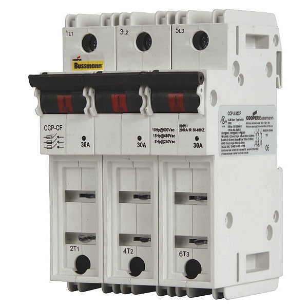 Finger-Safe Fuse Block with Disconnect Switch 3 Pole, CCP Series