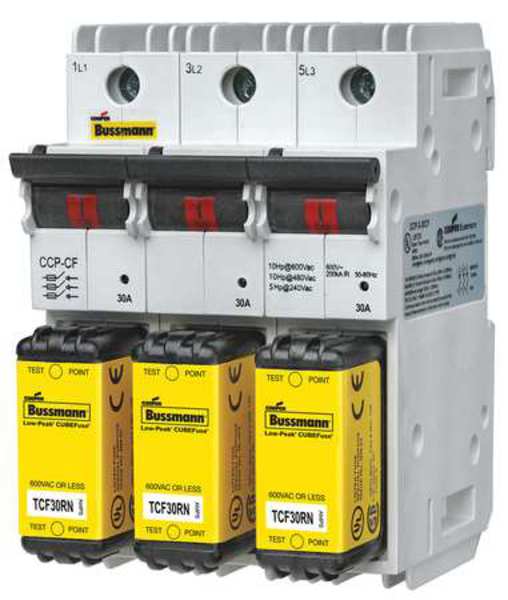 Finger-Safe Fuse Block with Disconnect Switch 3 Pole, CCP Series