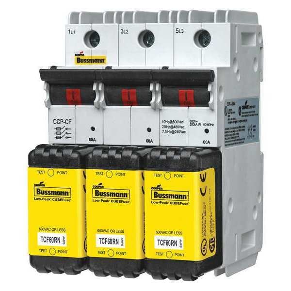 Finger-Safe Fuse Block with Disconnect Switch 3 Pole, CCP Series