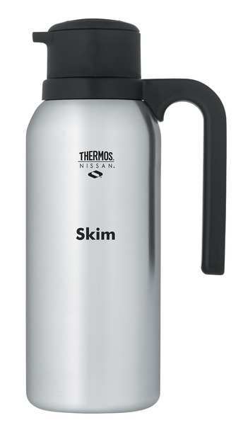 Creamer Carafe, Skim Imprint, 32 oz. Stainless Steel