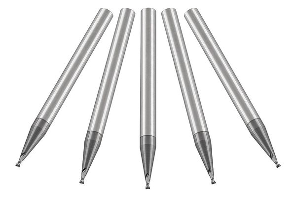 Carbide End Mill, 0.007, Cut 0.010, 2 FLT