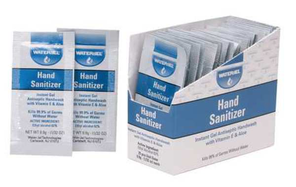 Hand Sanitizer, Size 0.9g, Gel, PK25