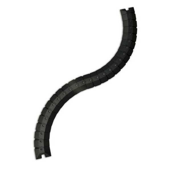 Cable Protector, Drop Over, 1 Channel, 3ft.
