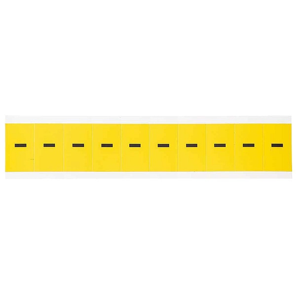 Numbers And Letters, Blk On Ylw, Dash, PK10