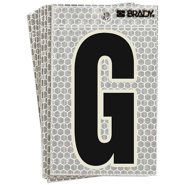 Refl. Letter Label, G, Glow in Dark, PK10