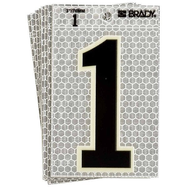 Ultra Reflective Numbers, 1, 6 In. H, PK10
