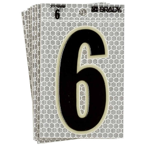 Ultra Reflective Numbers, 6, 6 In. H, PK10