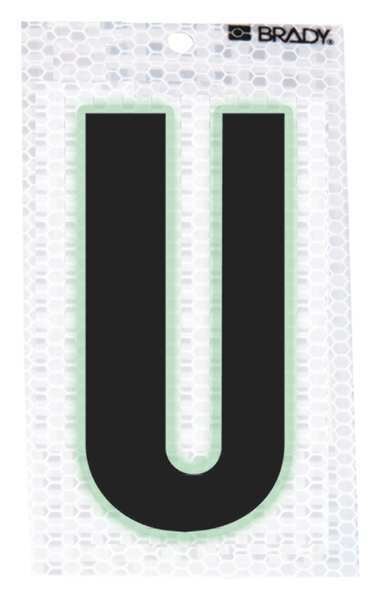 Ultra Reflective Letter, U, PK10