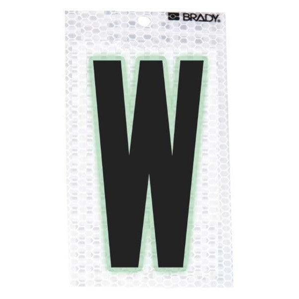 Ultra Reflective Letter, W, PK10