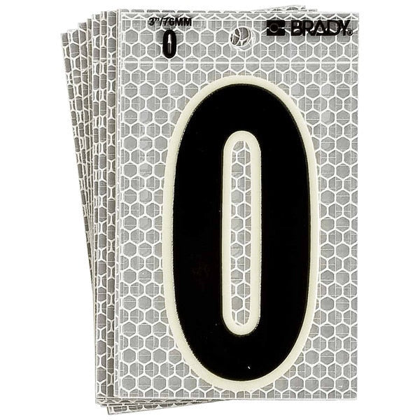 Ultra Reflective Numbers, 0, 6 In. H, PK10