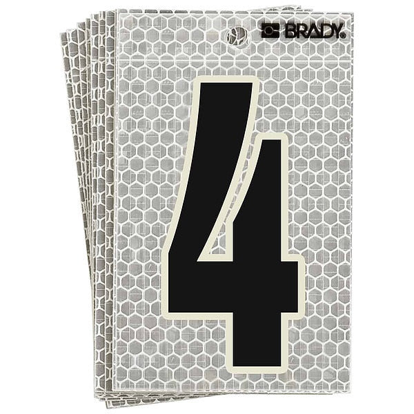 Ultra Reflective Numbers, 4, 6 In. H, PK10