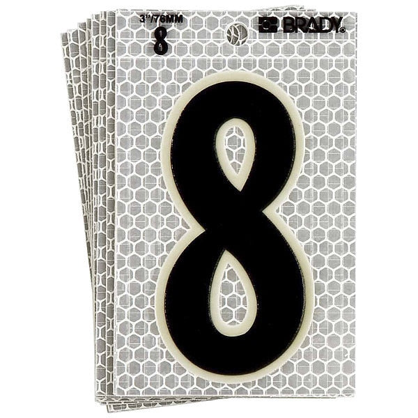 Ultra Reflective Numbers, 8, 6 In. H, PK10