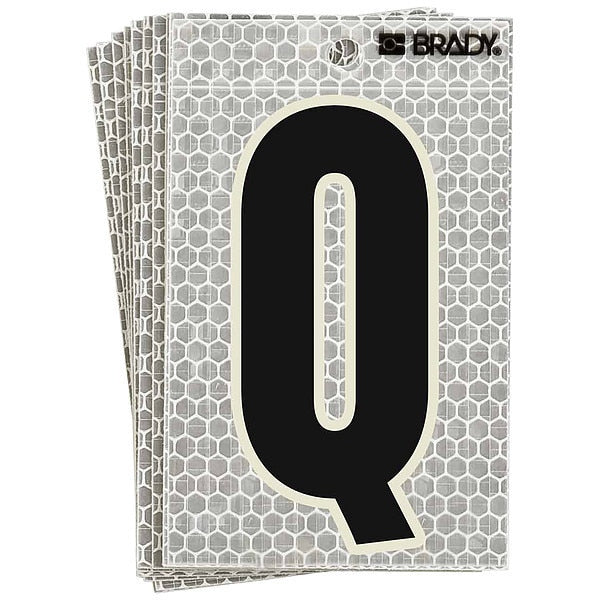Refl. Letter Label, Q, Glow in Dark, PK10