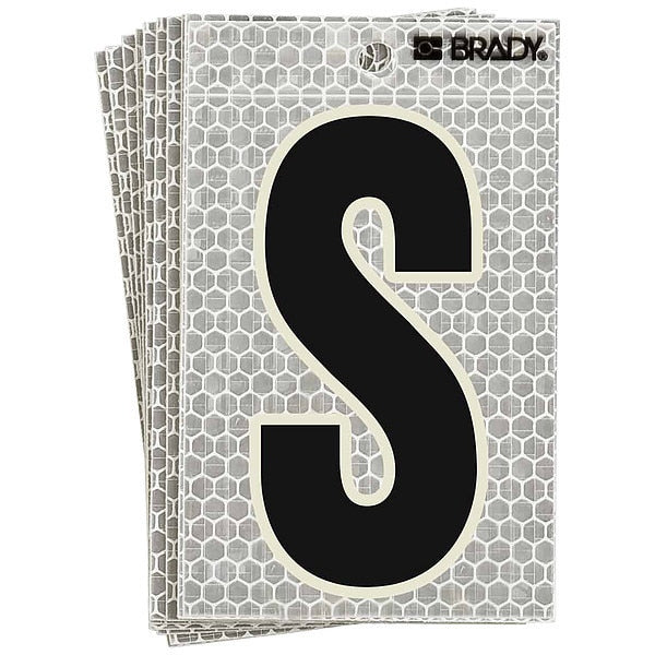 Refl. Letter Label, S, Glow in Dark, PK10
