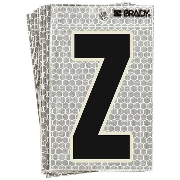 Refl. Letter Label, Z, Glow in Dark, PK10
