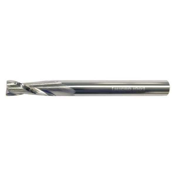 Carb End Mill, 3/32 In, 2FL, CC, AlTiN Coat