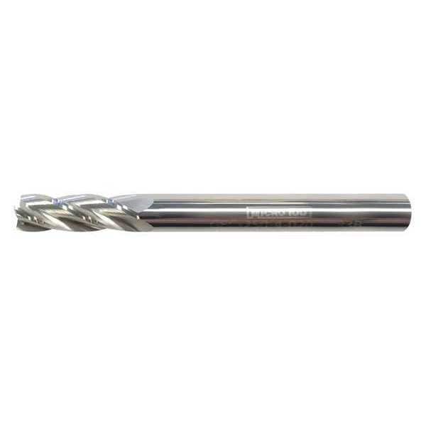 Carb End Mill, 3/8 In, 4FL, CC, AlTiN Coat