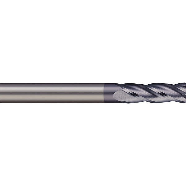 Carb End Mill, 3/16 In, 4FL, CC, AlTiN Coat
