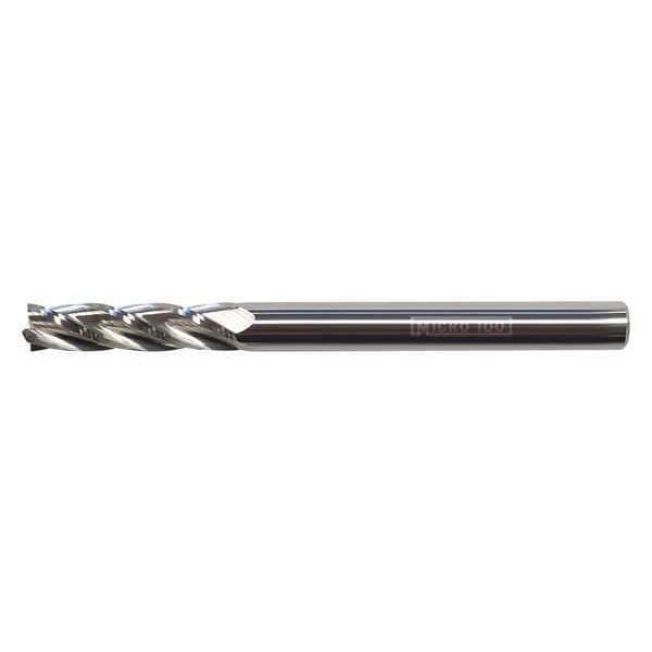 Carb End Mill, 1/16 In, 4FL, CC, Uncoated