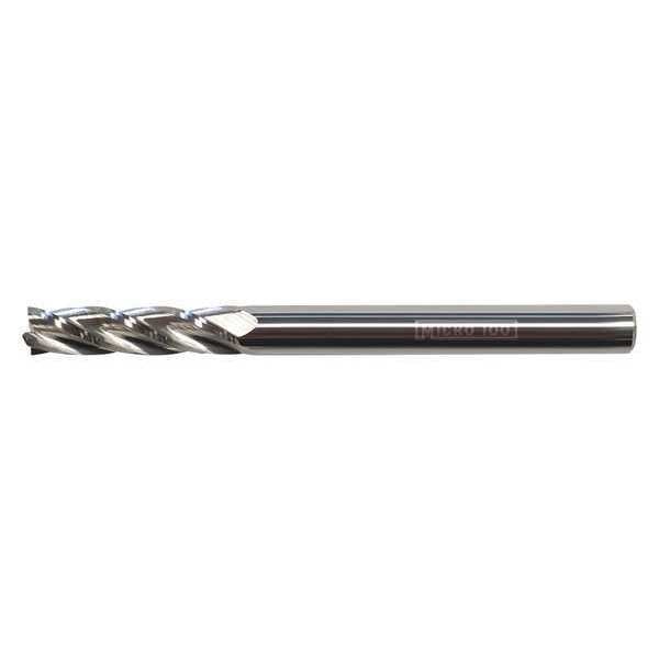 Carb End Mill, 3/64 In, 4FL, CC, Uncoated