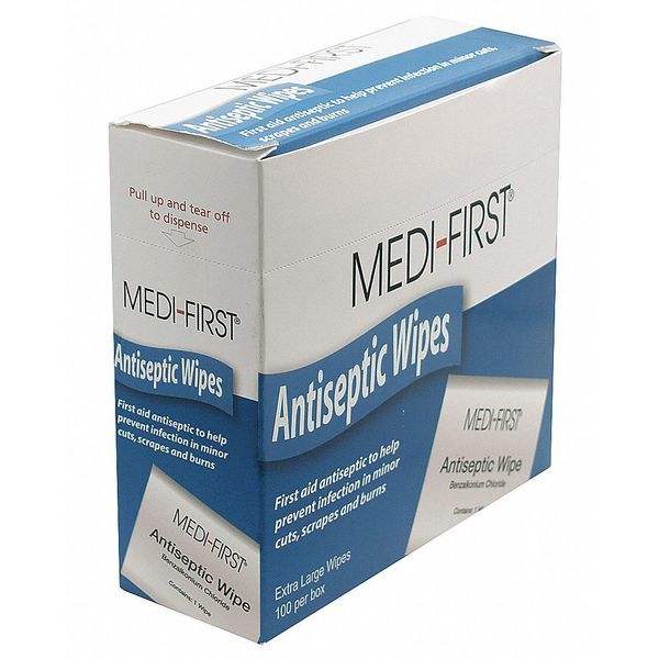 Antiseptic Wipes, 16-7/8 In., PK100
