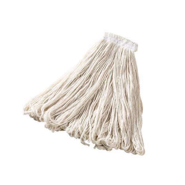 Universal String Wet Mop, 20oz Dry Wt, Slide Connect, Loop-End, White, Rayon/Polyester/Acrylic, PK12