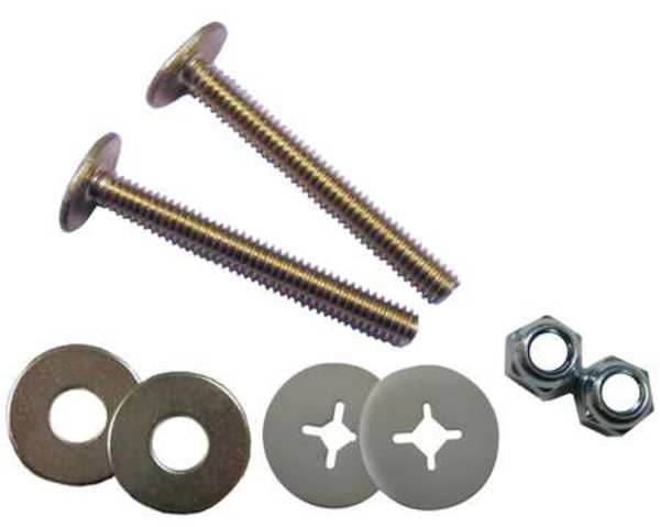Closet Bolt Set, Steel, Universal Fit