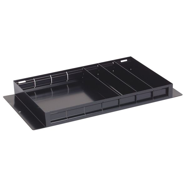 Tote Tray, 26-1/2 in. L, Steel, Black