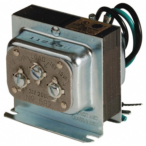 Class 2 Transformer, 10, 20VA, 120VAC, Foot