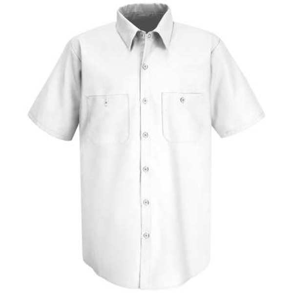 Short Sleeve Shrt, Wht, PET/Cotton, 4XL