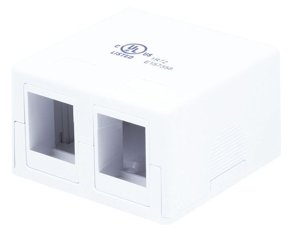Surface Mount Box, 2P, White