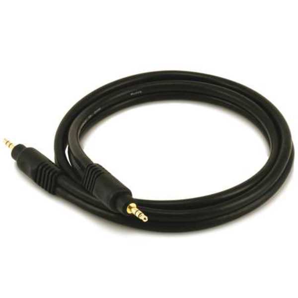 A/V Cable, 3.5mm M/M cable, Black, 3ft