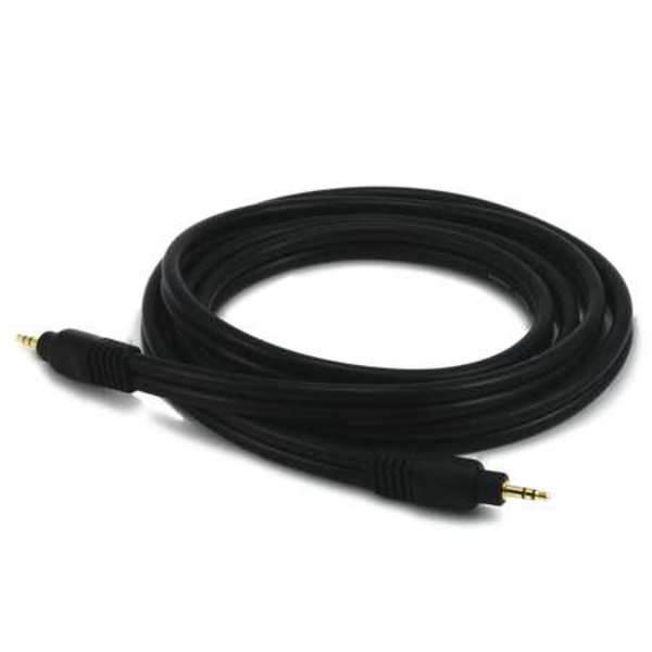 A/V Cable, 3.5mm M/M cable, Black, 6ft