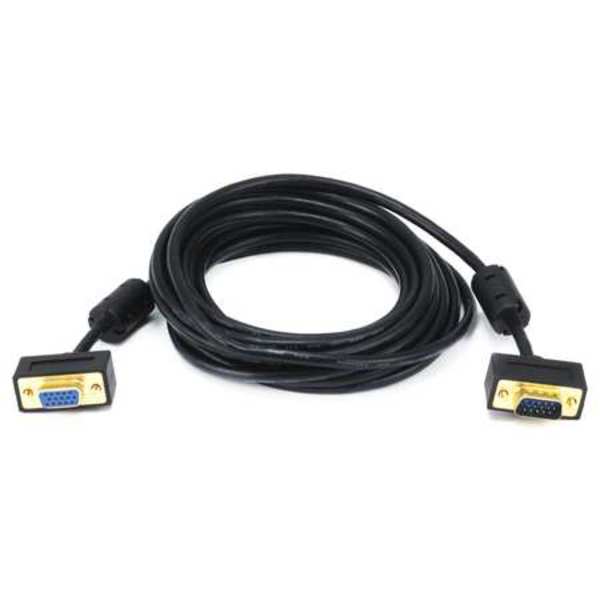 A/V Cable, Ultra Slim SVGA M/F, 15Ft