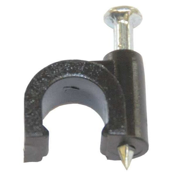 Cable Staple, Nail, 5/16In, Black, PK100