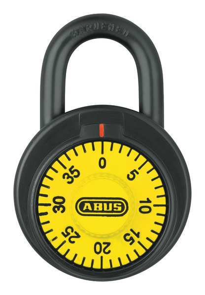 Combination Padlock, Front, Black/Silver