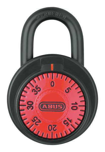 Combination Padlock, Front, Red