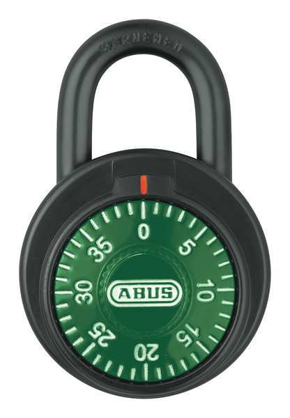 Combination Padlock, Front, Green