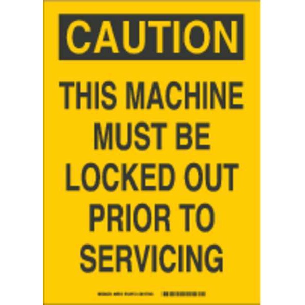 Caution Security Sign, 14 in Height, 10 in Width, Polyester, Rectangle, English
