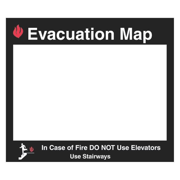 Evacuation Map Holder, 15 x 17-1/2 In.
