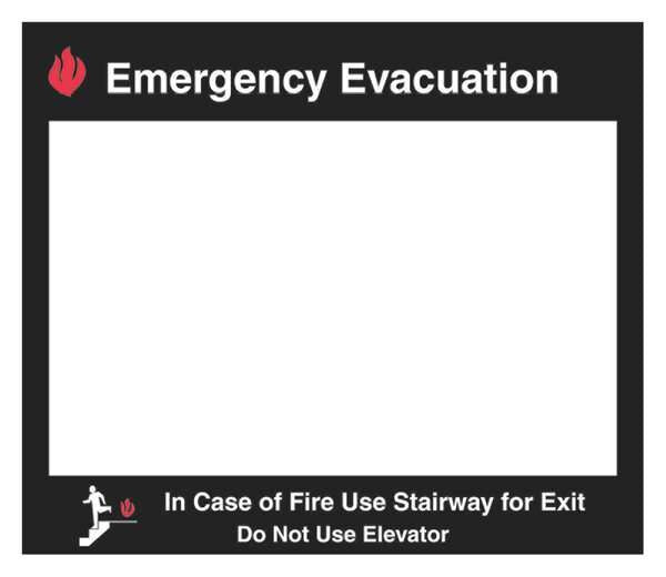 Fire Stairways Sign, 15 x 17 In.