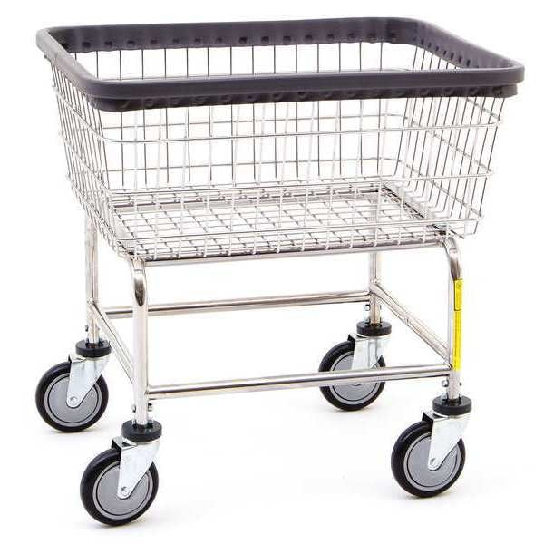 Wire Utility Cart, 2.5 Bushel, Chrome