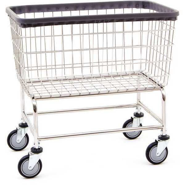 Wire Utility Cart, 4.5 Bushel, Chrome