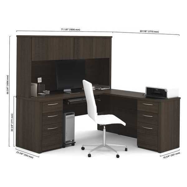 L Shaped Desk, 70