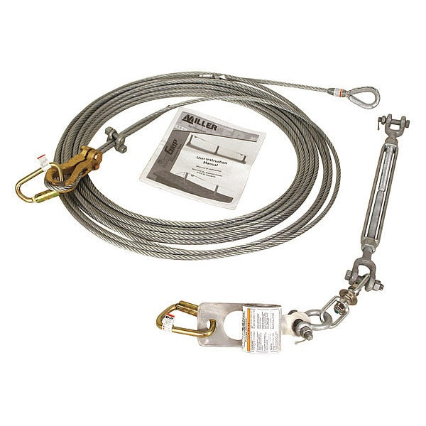 Stainless Steel Lifeline Kit, 30 ft., 310 lb Weight Capacity