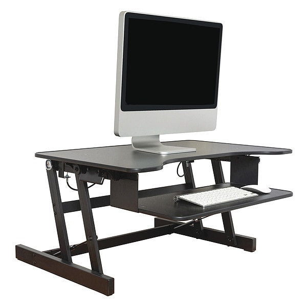 Monitor Riser, Sit-To-Stand, Black