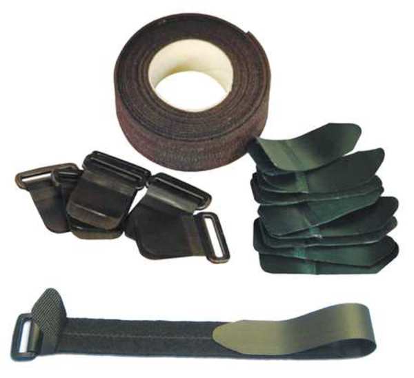 Back-to-Back Strap, No Adhesive, 15 ft, 1 in Wd, Black