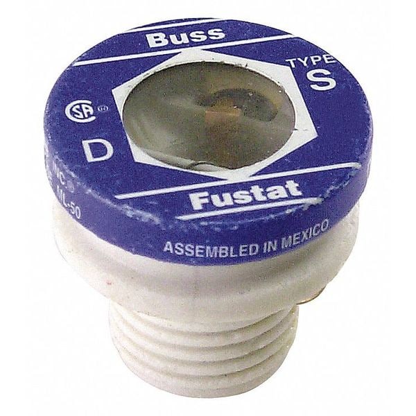 Plug Fuse, Time Delay, 5A, S Series, 125V AC, Not Rated