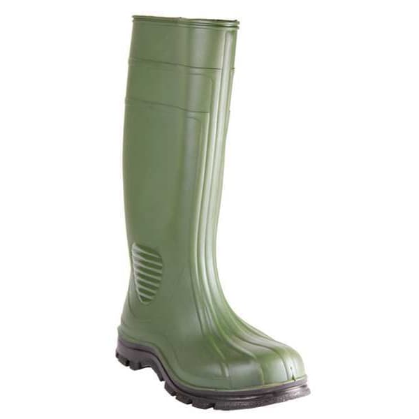 Size 8 Men's Steel Rubber Boot, Green